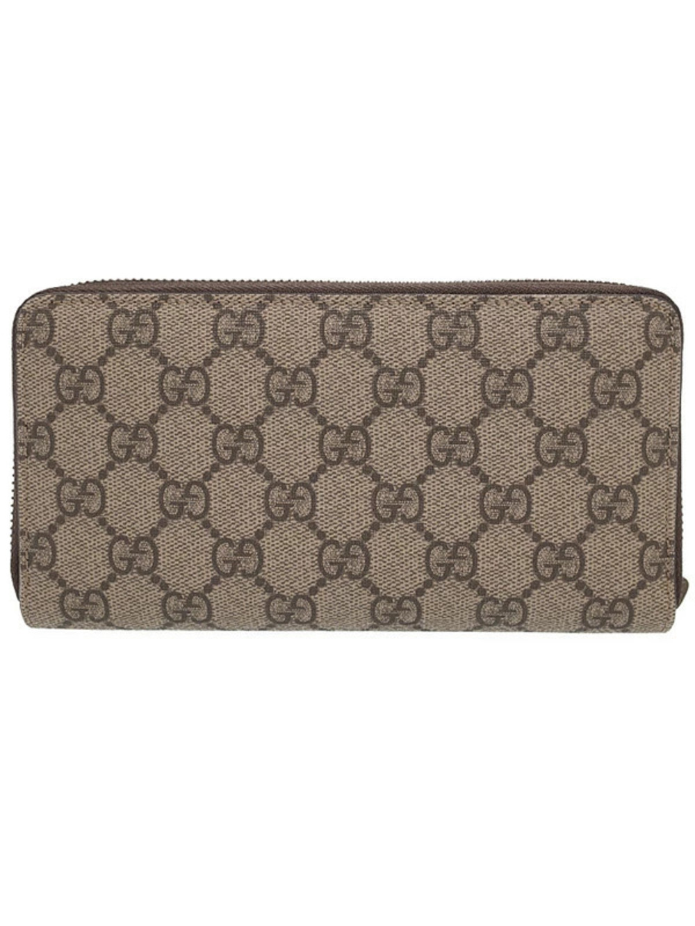 Gucci Supreme Around Wallet Long Zip Zipper Round GG Neo Black